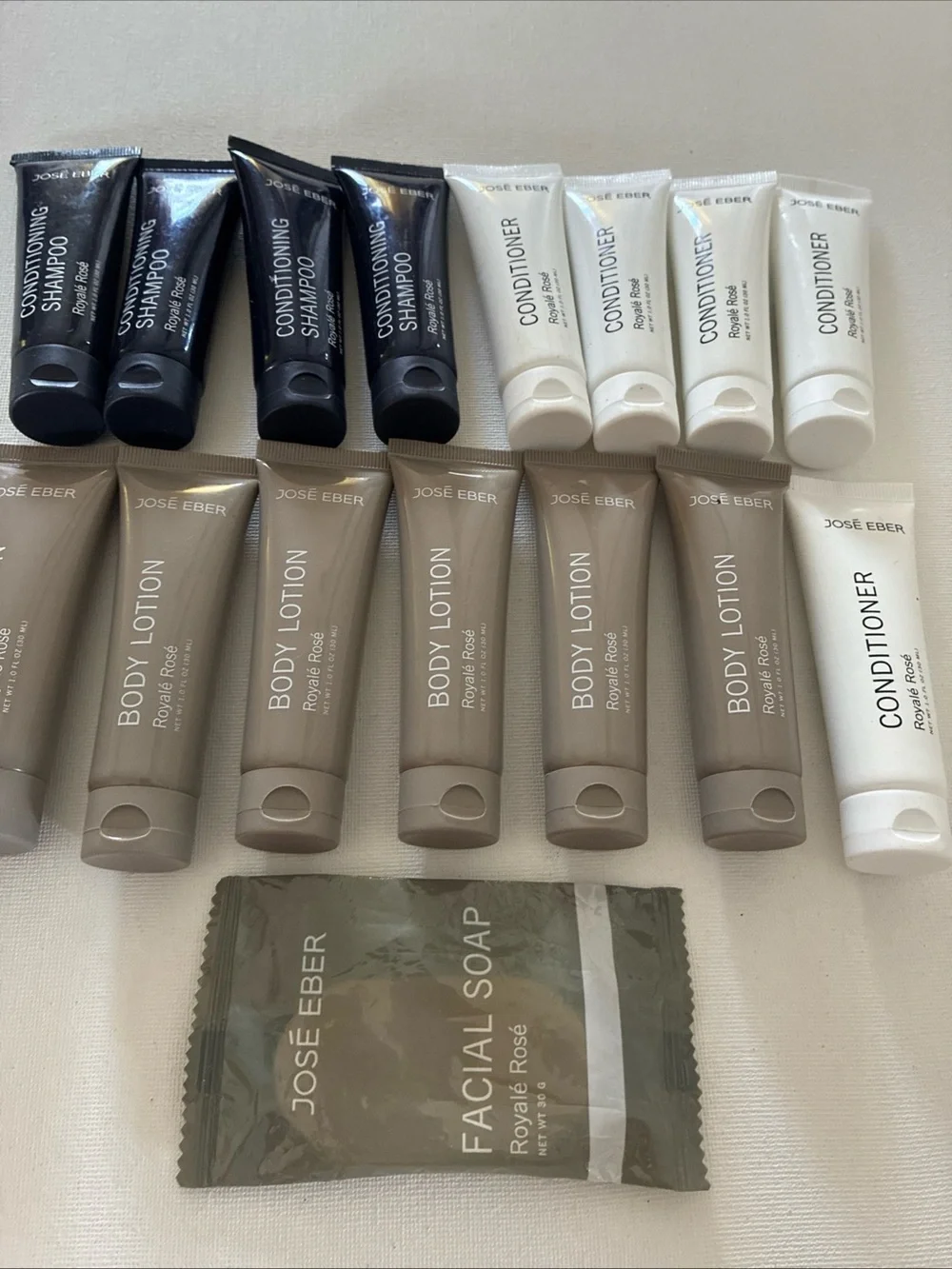José Eber Men's Grooming Set of 16 Travel Size Lotions Shampoos Conditioners